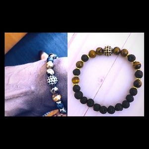 Luxury Natural Stone Bead Bracelet Set.